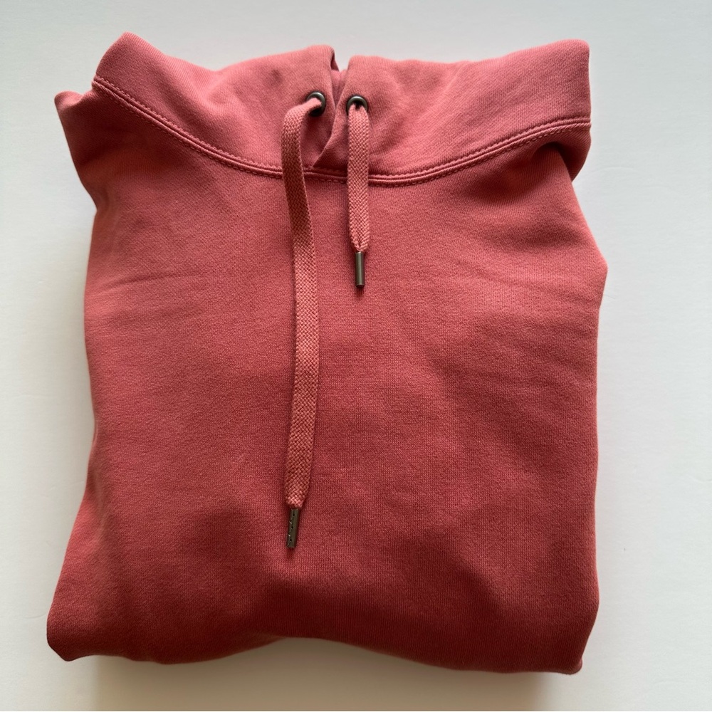 Uniqlo Cotton Sweat Pullover Hoodie Unisex | Size XS | Bright red